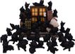 Nemesis Now The Witches Litter Display met 36 Zwarte Kat beeldjes - 24.8cm