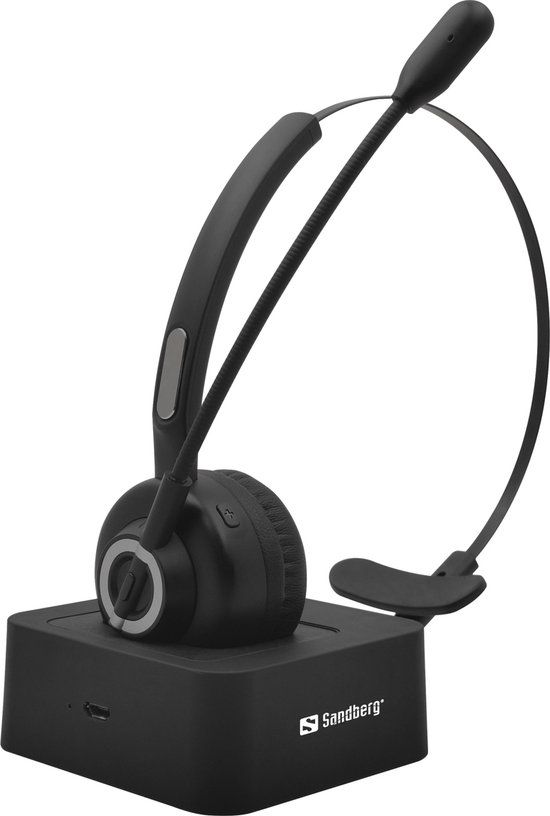 Sandberg Bluetooth Office Headset Pro - Monaural - Black