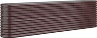 vidaXL Plantenbak 260x40x68 cm gegalvaniseerd staal bruin