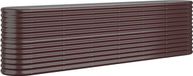 vidaXL Plantenbak 260x40x68 cm gegalvaniseerd staal bruin