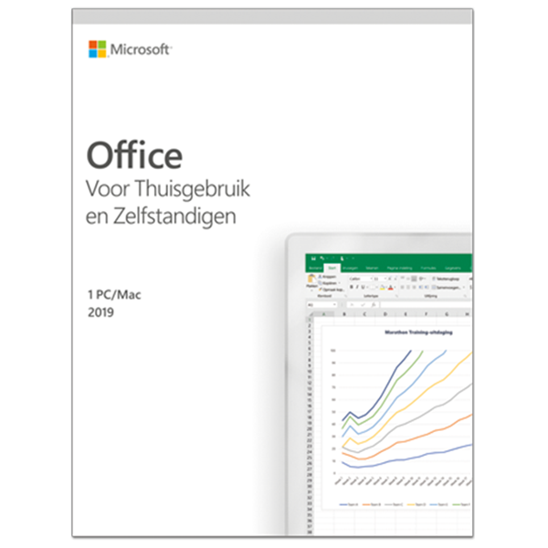 Microsoft Office 2019 Thuisgebruik &amp; Zelfstandigen Windows + Mac