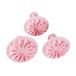 Zenker Fondant Cutter Bloem 5,5/6/7cm Roze Kunststof 3 stuks