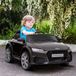 Audi Voiture Électrique Enfant 3-5 Ans Télécommande, Portes Ouvrantes, Phares Led, Noir