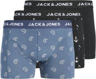 JACK&JONES JACCENTRAL TRUNKS 3 PACK Heren Onderbroeken Crown Blue XXL Katoen/Elastaan