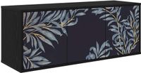 vidaXL Wandgemonteerd TV-meubel DOKKUM 102 x 33 x 40 cm Zwart eiken