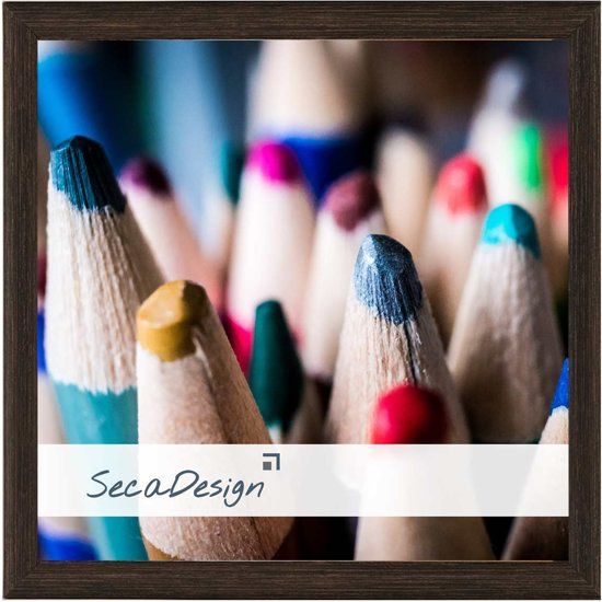 SecaDesign Materia Fotolijst - Fotomaat 30x30 cm - Zwart / Bruin