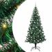 vidaXL - Kunststof - Voorverlichte - Kerstboom - Groen - 240 cm