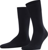 FALKE ClimaWool M SO thermoregulerende effen herensokken, 1 paar, blauw (Dark Navy 6370), 45-46