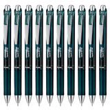 Pentel BL77A2-SA EnerGel Gel rollerball met drukmechanisme, 0,7 mm kogeldiameter = 0,35 mm lijndikte, navulbaar, 10 stuks, indigo-zwart