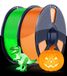 PLA-filament luminescent dans le noir, 1,75 mm, 2 kg, vert + orange