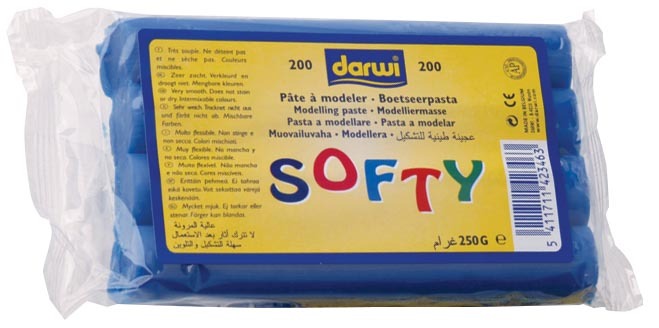 Darwi boetseerpasta Softy blauw