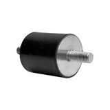 RS PRO trillingsblok, Ø 20 mm, M6X15, van rubber, staal, 8 stuks