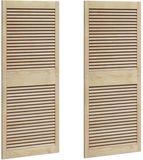 vidaXL Kastdeur 2 stuks Naturel 140,5 x 59,5 cm Massief Grenenhout