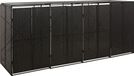 Syfax Poly Rattan Containerberging viervoudig 274x80x117 cm zwart