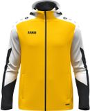 Jako Dynamic Jas Met Kap Dames - Geel / Wit / Zwart | Maat: S