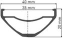 Dt Swiss H 1900 Spline 35 29´´ 6b Disc Tubeless Voorwiel Zilver 15 x 110 mm
