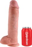 King Cock Pipedream King Cock Realistische Dildo met Ballen en Zuignap - beige - 28 cm