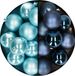Decoris Kerstballen 24x st - mix donkerblauw/ijsblauw - 6 cm - kunststof - kerstversiering