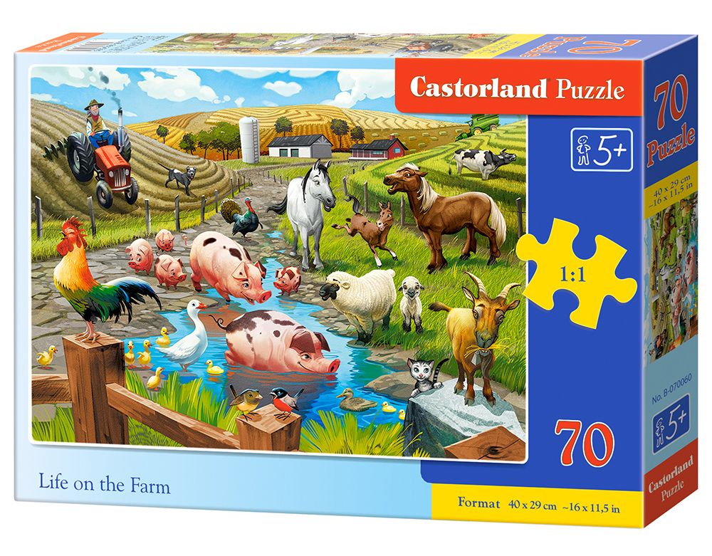 Castorland Life on the Farm - 70pcs Puzzle - 5+ Years