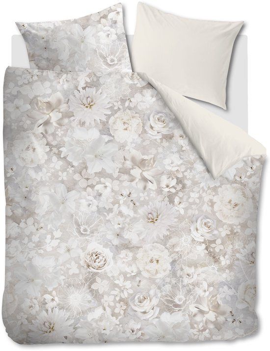 Riviera Maison Rivièra Maison Bella dekbedovertrek Lits-Jumeaux 240 x 200/220 cm Katoen Naturel Gebloemd
