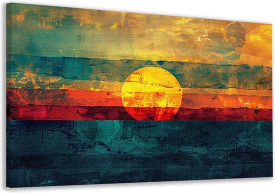 Merkloos / Sans marque Canvas Wanddecoratie - Natuur Schilderij - 70x50 cm - Landelijk