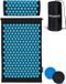 LifeGoods Spijkermat met Kussen - Shakti Mat - Acupressuur Mat - Spijkerbed - Massage Mat - Voor Pijnverlichting, Spierherstel, Stressverlichting en Meer - Incl. 2x Triggerpoint Bal - 60x40x2cm - Zwart/Turquoise