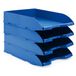 Waytex 4 stuks brievenbak, A4, kunststof, ondoorzichtig, blauw