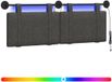 vidaXL Hangend hoofdbord Zwart Antiek PU