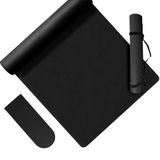 Relaxdays Yogamat, 5 mm dik, 68 x 183 cm, kleurkeuze | Met draagriem, antislip, PU, sportmat, yoga, pilates, fitness