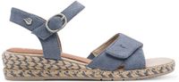 Jana Dames Platte Sandalen 28274-46 Blauw