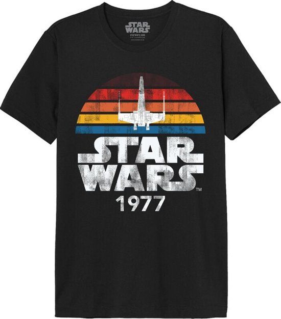 Star Wars 1977 - Millennium Falcon Heren T-shirt - zwart - 5XL