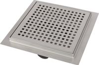 Differnz Douchegoot - met flens - vierkant - 25 x 25 cm - rvs