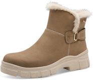 Tamaris - Dames - Enkellaarzen - Bruin - Textiel/Synthetisch - 41