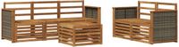 vidaXL - Bankenset - 6-delig - Naturel - Massief Acacia Hout