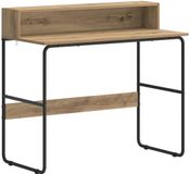 vidaXL Bureau met opslag Artisanaal eiken 100 x 50 x 91 cm