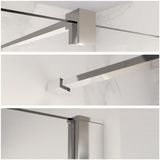 FortiFura Galeria profielset - 200cm + stabilisatiestang - 120cm - hoogglans chroom