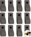Brute Strength BIGsave B.V. Leren handgrepen - Donker Grijs - 12 stuks - 12,5 x 2,5 cm