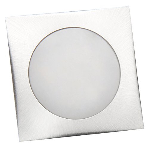 MC-Shine LED inbouwlamp Fine", 9 LED's, 55x55mm, vierkant, roestvrij staal (neutraal wit, 4000K)