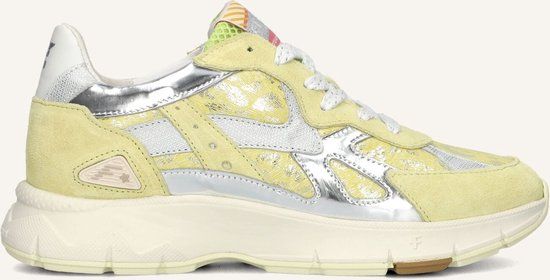 Floris van Bommel Sfw-10152 Daysi Sneakers - Textiel - Dames - Butter yellow - Maat 38