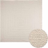 vidaXL ZIZUR vloerkleed, crème, 240 x 240 cm, jute-look