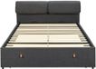 Giga Living Bed Stella Basel Donkergrijs 190cm