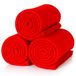 ALCLEAR 3 stuks Oeko Tex fleecedekens, rood, 130 x 160 cm