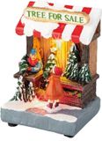 Merkloos / Sans marque Kaemingk B.V. Kerstdorp - kersthuisjes met verlichting - 8 x 11 cm