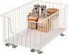 Bremermann panier extensible de 30 cm avec étagère, tiroir de cuisine réglable, tiroir extensible en métal, blanc crème