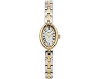 Timex Cavatina Quartz Analoog Horloge Tweekleurig En Goudkleurig Kast Gemaakt Van 100% Loodarm Messing En Een Armband Van 100% Roestvrij Staal 19 TW2Y26600AJ, TW2Y26800AJ