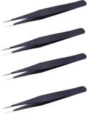 Quadrios 25EC173 Pincet ESD Spits Zwart Plastic 4 Stuks