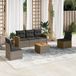 Maison Exclusive - Ensemble de jardin pour 6 personnes avec coussins, gris, en polyrotin