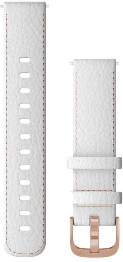 Garmin Bandjes met snelsluiting (18 mm) - Light sand leer met cream gold gesp