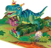 papercrush® Pop-up kaart Dinosaurus - Grappige 3D verjaardagskaart voor kinderen