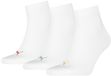 PUMA unisex 3P quartersokken wit